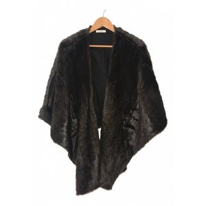 Celine fur wrap shawl jacket with arm holes